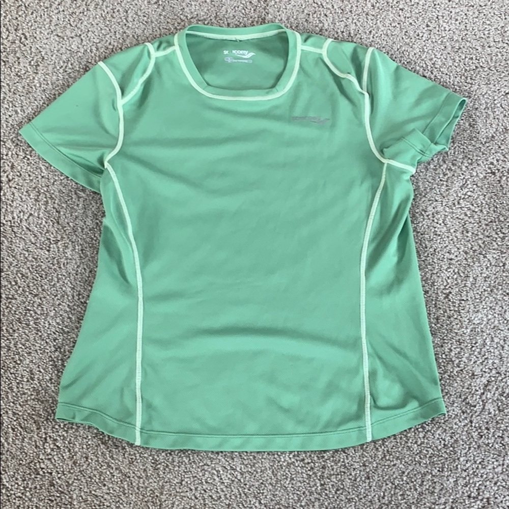 Green athletic tee shirt
